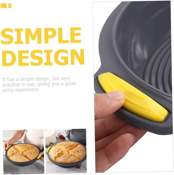Mörkgrå Rund Kakform i Silikon, Nonstick, 26,4 cm