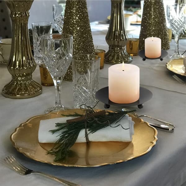 2 stk 6,8 cm amerikanske sorte jernlysestaker aromaterapi