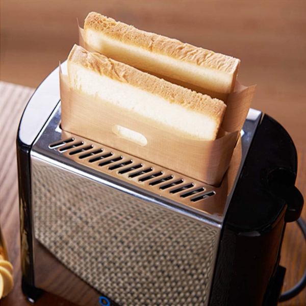 20 Pak Genanvendelige Toastieposer, Non-Stick, Vaskbare Teflon Toast
