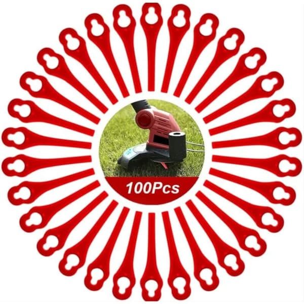 100 stk. udskiftningsplastblade til snore trimmer plæneklipper B