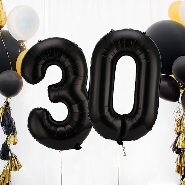 16 Tommer 30 Talballon Store 30 Folieballon Gigant 30
