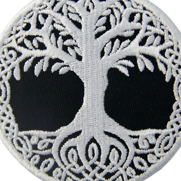 Yggdrasil Livets Träd i Nordisk Patch Broderad Märke Järn