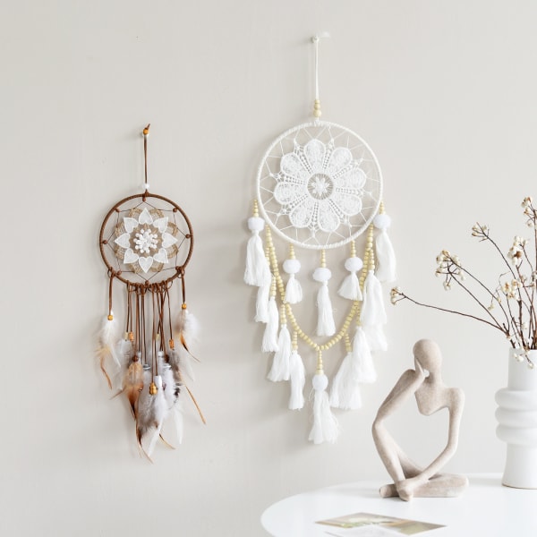 Bohemian-tyylinen makrame-seinävaate Mandala Kuu Unelma