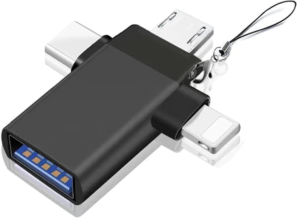 3-i-1-adapter, USB C till USB 3.0 honadapter, kompatibel