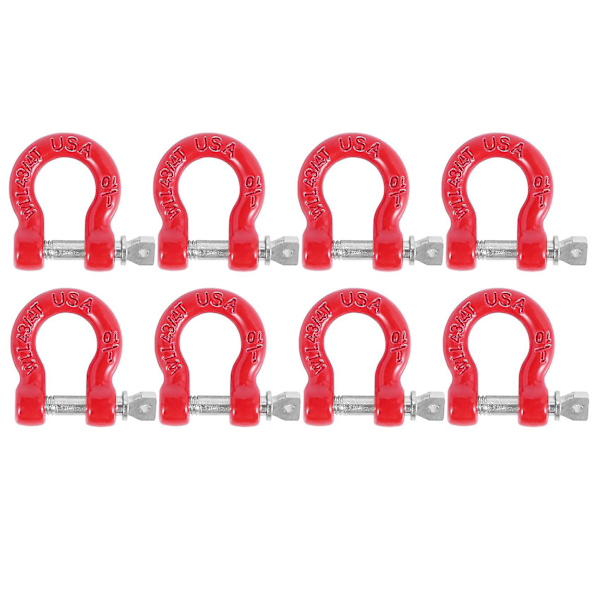 8 stk. Metall Front Rear Bumper Trailer Hook Tow Shackle Rescue Hook Kompatibel Med 1/10 Rc Rock Crawler Bil Trax