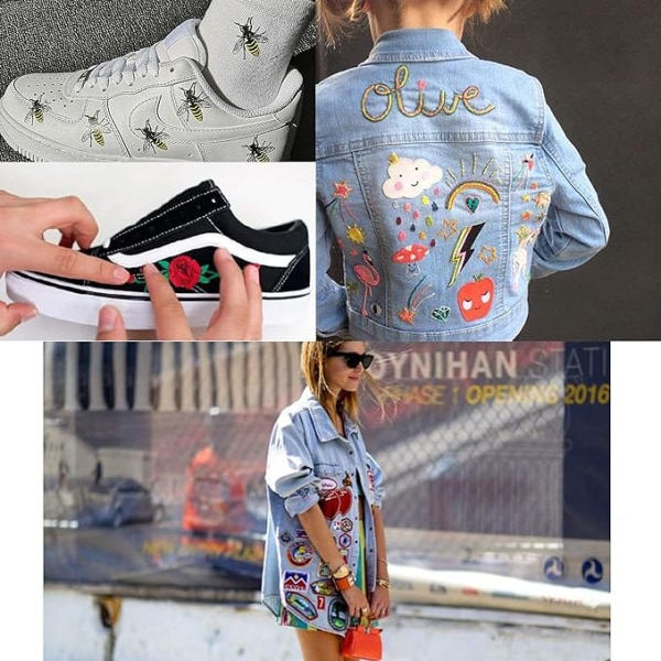 20 sett med astronaut-broderte lapper, sylapper, emblem