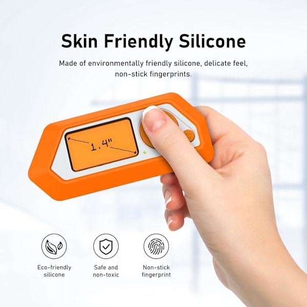 Skyddande Skal Cover Case för Flipper Zero Mjuk Silikon Tillbehör - Fluorescerande Orange Skin Glow in Dark
