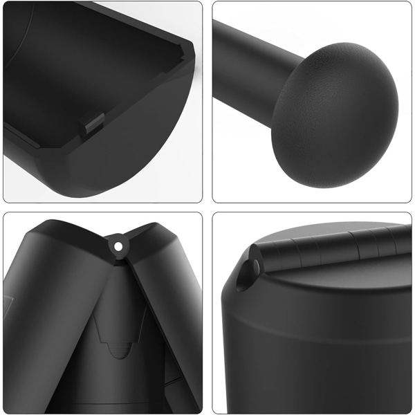 1 st (svart) Vikbar campingpall, lätt plastresor