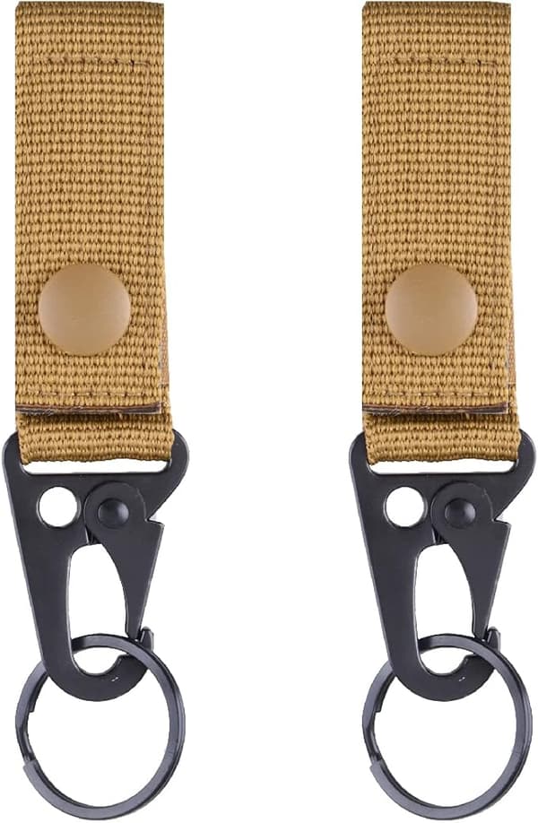 2 Udendørs Taktiske Nylon Webbing Hængespænder med nøglering