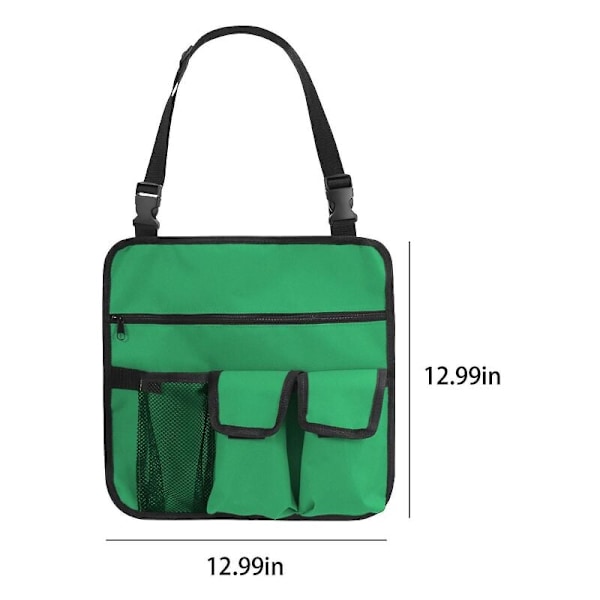 （Grønn）Campingstol Hengeveske Armleneside Organizer Strand Multi Lommer Organiser Stol Tote Skulder Ved Siden Av Oppbevaringspose For Utendørs Fiske Strand