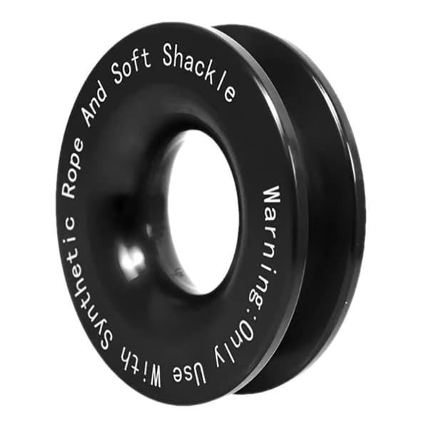 Sæt med 4 (Rød+Sort) Snatch Recovery Ring Trækkrog Trækring Redningsreb