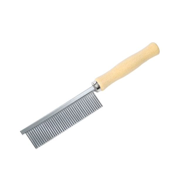Hair Buster Pet Comb med trähandtag rostfritt stål Single