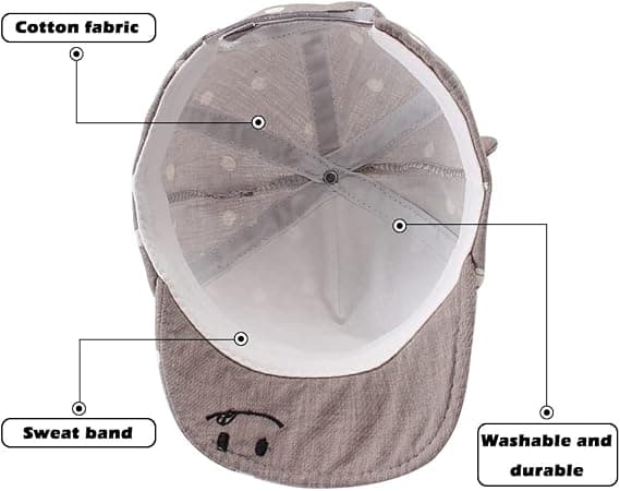 Bomullsbabylue (grå, omkrets 46 - 48 cm) 12 til