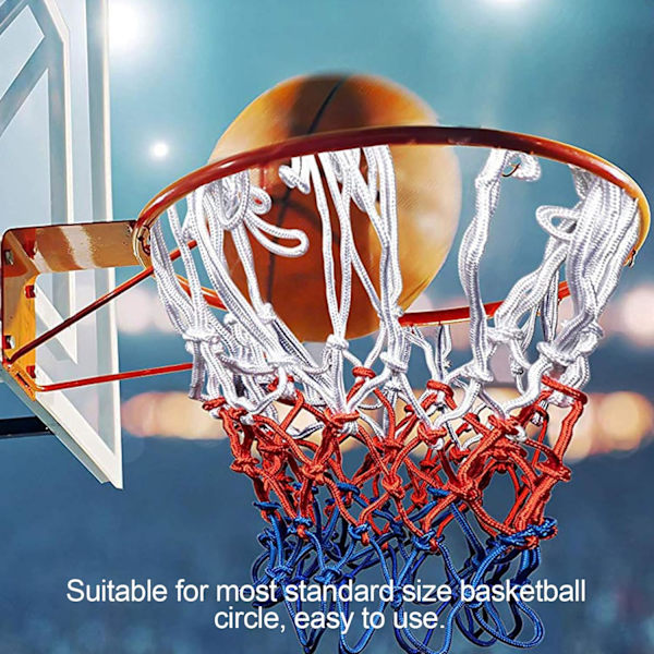 Sett med 4 slitesterke basketballnett, erstatning for basketballnett