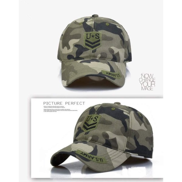 Camouflage Baseball Cap, Military Army Camo Baseball Kepsar Bomull