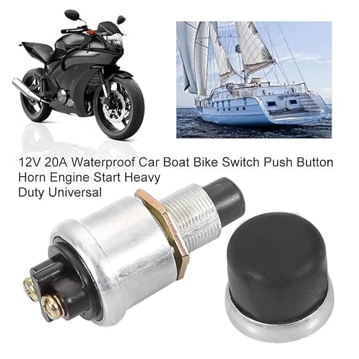 2-polet 12V 20A Start-tryknap 12V 20A Vandtæt Switch Push