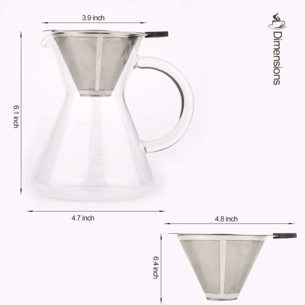 Manuell perkolatorfilter kaffebryggare (medium, standard),