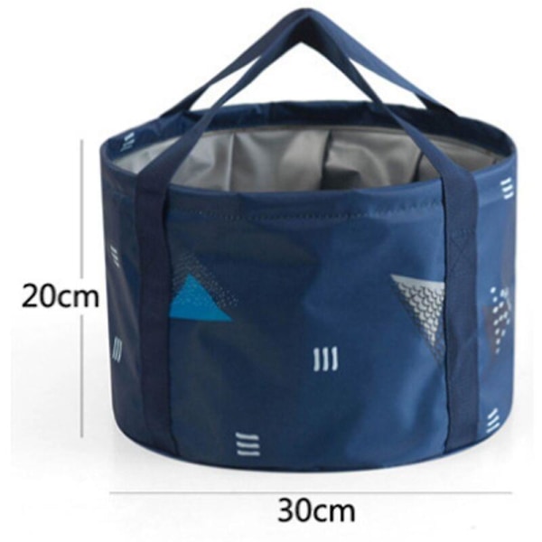 Praktisk hopfällbar vattenbehållare - Utomhus bärbar hopfällbar tvättbehållare Stor resefot tvätt blötläggning blötläggningsväska 30X30X20cm