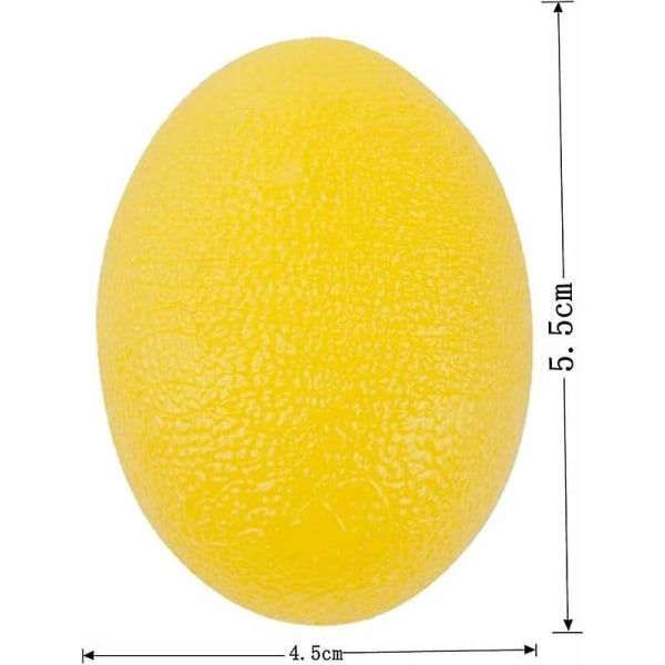 3 stk. ægformede stressbolde fingertræner håndtræner rehabilitering fingergrebsforstærker fingergigt smertelindring (rød, gul og blå),