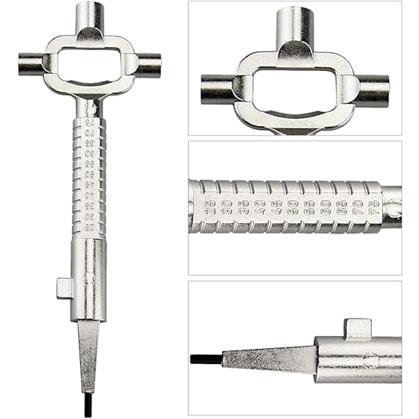 Architect Wrench Neliöavain 6/7/8mm Sisäinen Kuusiokoloavain Universaalilla
