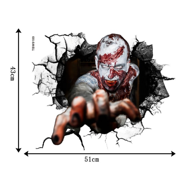 Läskiga Halloween Väggdekaler Spöklikt Spöke Handrepor