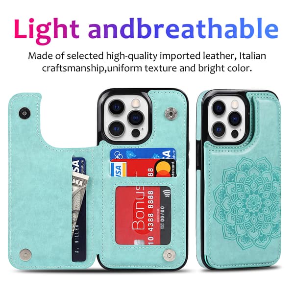 1 stk Kompatibel med iPhone 13 Pro Max Wallet Case med Kort