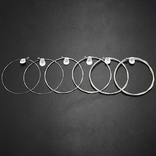 Dus Series Akustisk Gitarrsträngar Hexagon Kolstål Kärna Silv