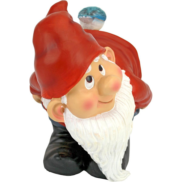 Naken Bakdelsgårdstomte Staty, Medium 21cm, Polyresin, Full
