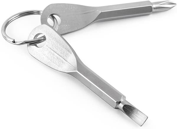 2 silver multiverktyg för utomhusbruk, spårskruvmejsel,