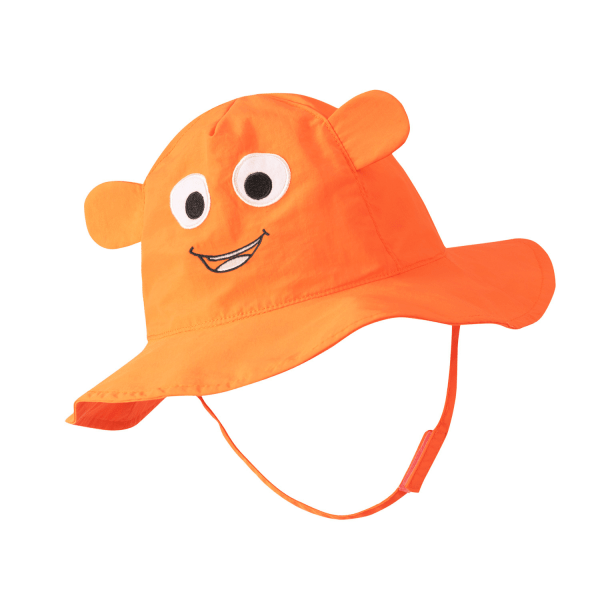 Oransje Tegneserie - Baby Solhatt Unisex Foldbar Anti-UV Sol