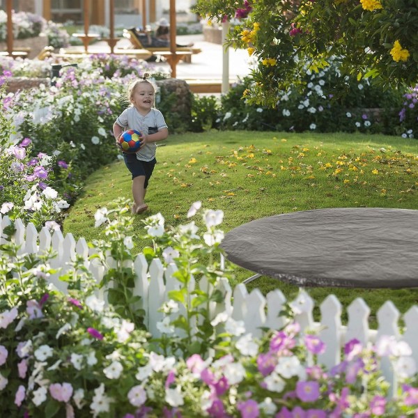 Trampolinöverdrag presenning regn vind trädgård väder damm, svart 1,83 m