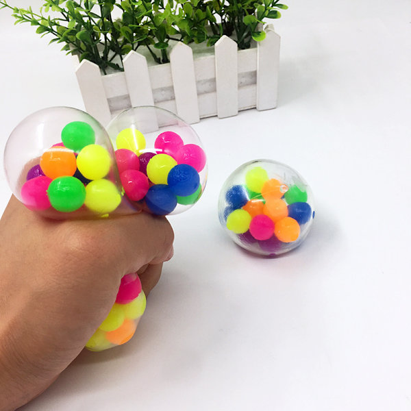 2 st färgglada ventilkulor Stressavlastande leksaker Fidget Toy Crystal
