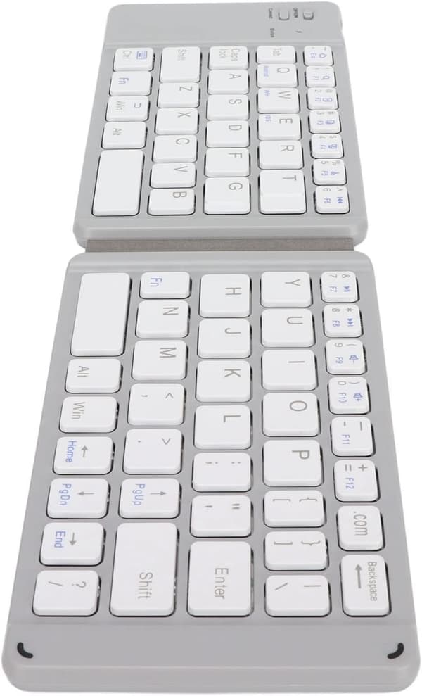 Sammenleggbart Tastatur, Bærbart Tastatur Oppladbart (Hvit)