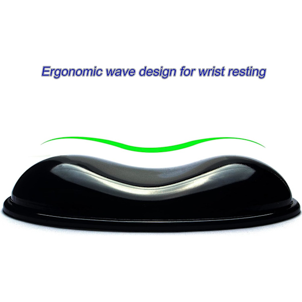1 sort ergonomisk silikone mus håndledsstøtte til kontorarbejde og