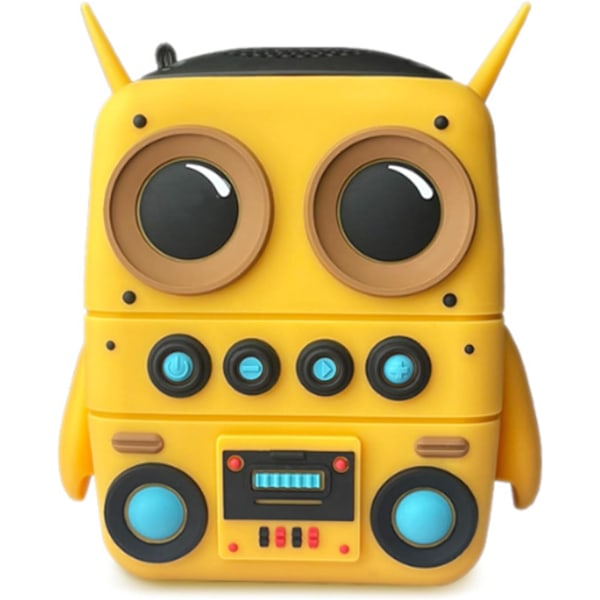 Mini Sarjakuva Bluetooth-kaiutin, langattomat kannettavat kaiuttimet, 3W pieni kaiutin selkeällä äänellä, tukee TF-korttia, kaulanauha