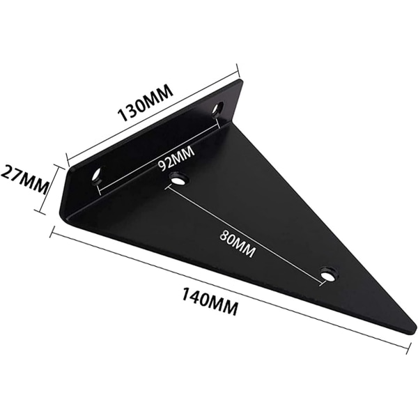 2 Pieces Floating Shelf Brackets, Floating Metal Triangle Shelf