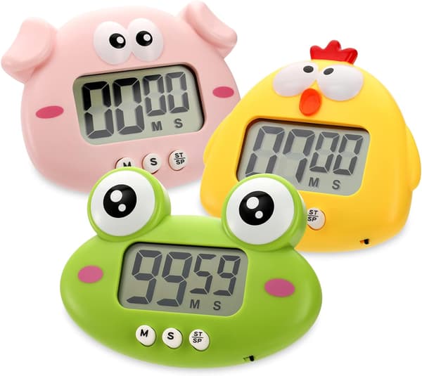 3-pack Digital Köktimer, Klassrumstimer för Barn och Lärare