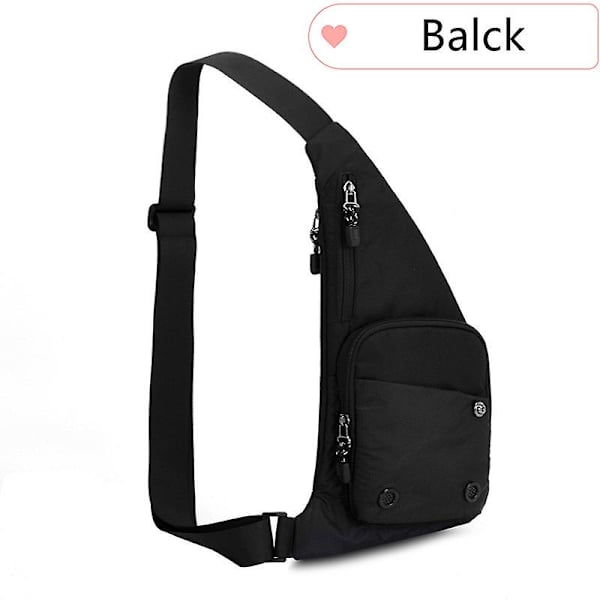 Miesten olkalaukku, crossbody-laukku, urheilumatkalaukku, rintalaukku, olkalaukku, musta