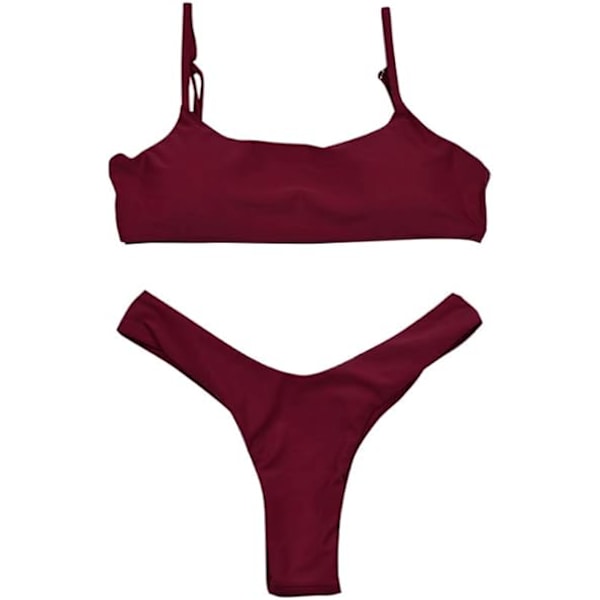 1-delat Bikini Set för Kvinnor Låg Midja Tanga Baddräkt