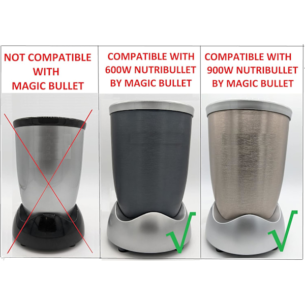 Blendin udskiftningsdele, kompatibel med Nutribullet 600W, 900W, NB-101B, NB-101S, NB-201, NBR-0601, NBR-1201, NB