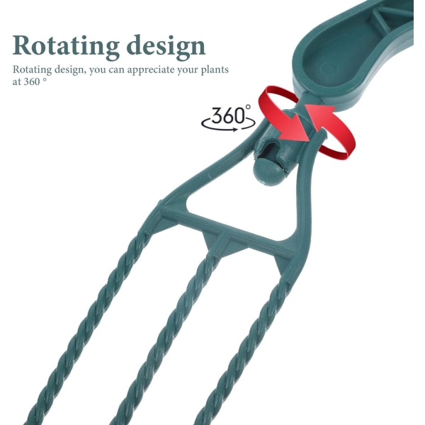 5 stk planteautomat-hengende kjede i plast, 360 ° roterbar