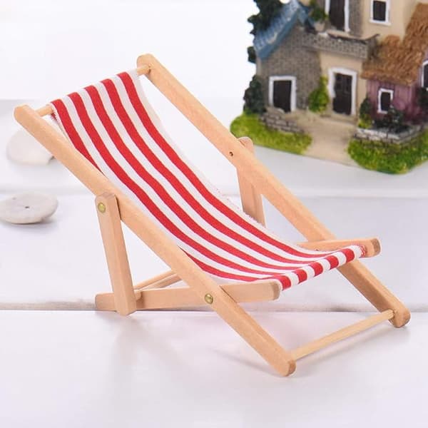 Miniatyr Stranddockhus, Miniatyr Trästrandstol 2-pack