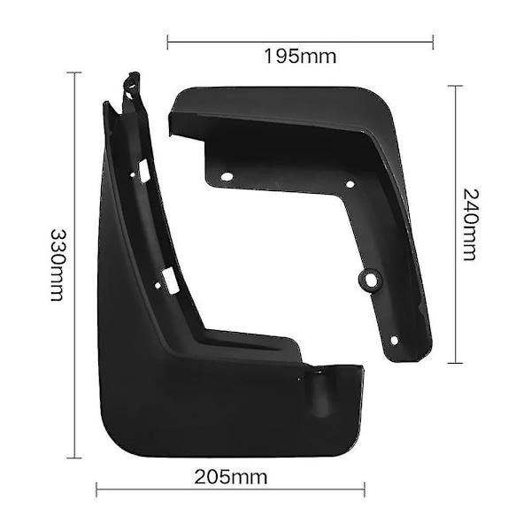 Bilskærme til Ely Ometry C 2020-2021 Stænkskærme Mud Flap Guard Splash Mud Biltilbehør