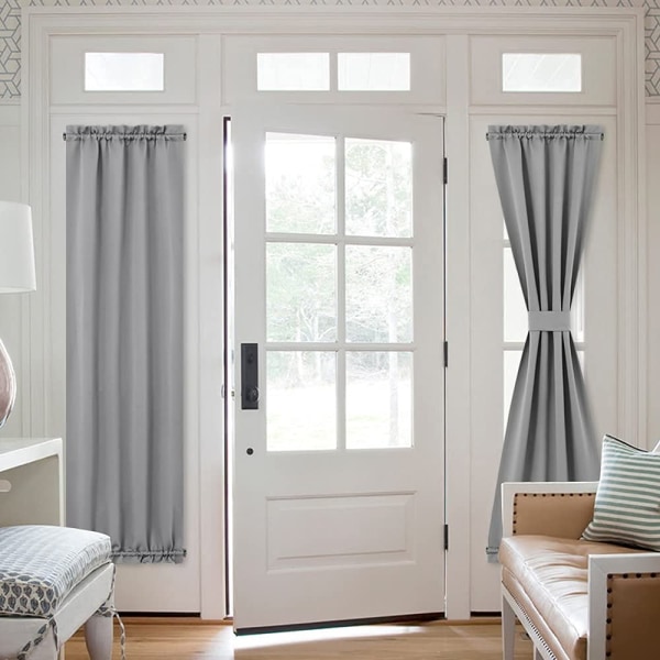 French Curtain panels - Energy efficient patio curtain rods pocket room darkening glass blinds