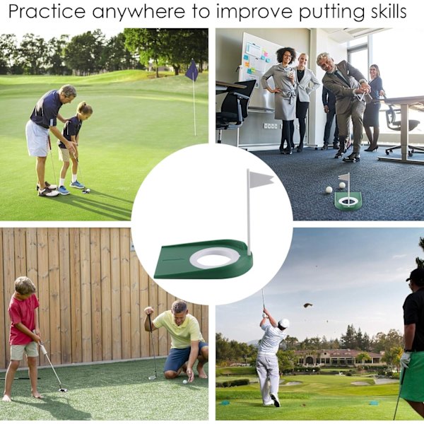 Golf Putting Cup Trening, Innendørs Golf Hull Treningshjelpemidler Putting