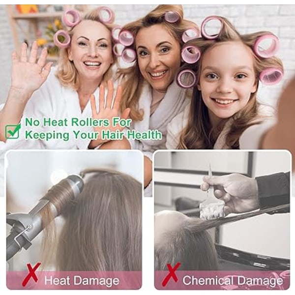 10 stycken hårcurlers, självhäftande hårrullear, salongsstyling