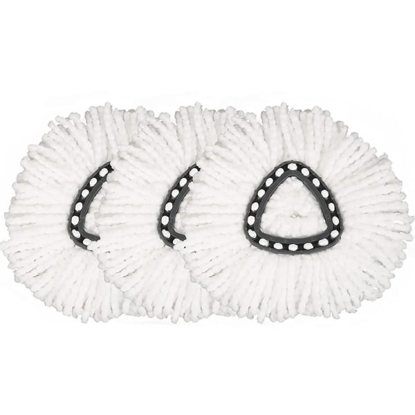 Mop ersättningshuvud [ 3-pack ] Moprefill kompatibel med O Cedar EasyWring Spin Mop - Mikrofiber, djuprengöring, maskintvättbar och enkel att byta ut
