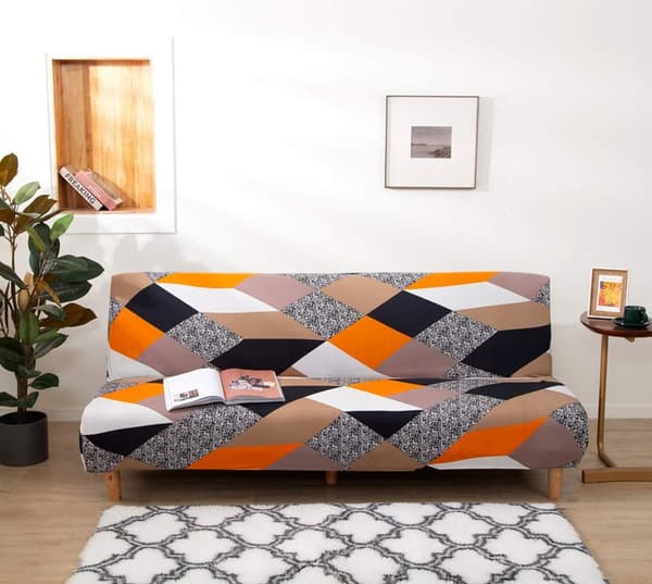 Elastiskt Clic Clac-överdrag för 3-sits soffa, Vardagsrum med blommigt tryck