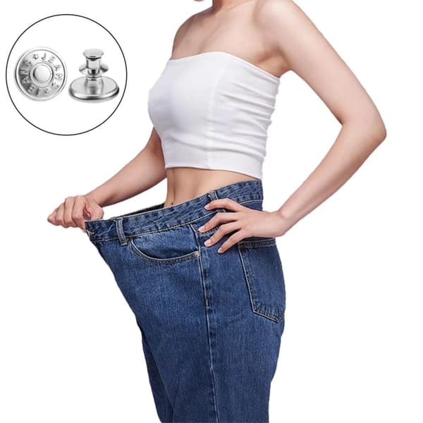 6 stk. 17 mm erstatningsknapper til jeans