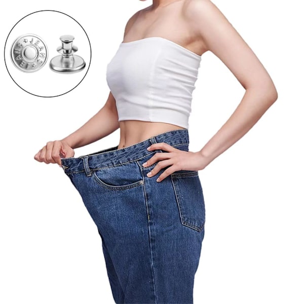 6 stk. 17mm udskiftningsknapper til jeans